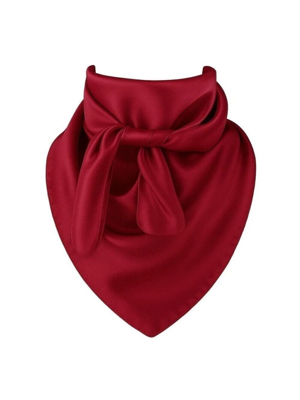 Burgundy Wild Rag Scarf 35x35 Satin Western Cowgirl Cowboy Bandana